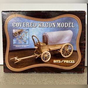 Covered Wagon Model Kit - Bits and Pieces - Natural Wood & White